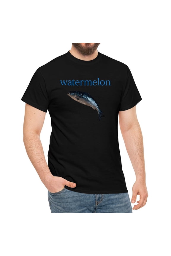 Watermelon Fish Meme Funny Wrong Word Aesthetic T-Shirt