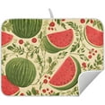 thumbnail image 1 of Watermelon Flower Dish Drying Mats for Kitchen Counter, 18x24 inch Drying Dishes Absorbent Microfiber Dish Drainer Mat Rack Pad Fast Dry, 1 of 8