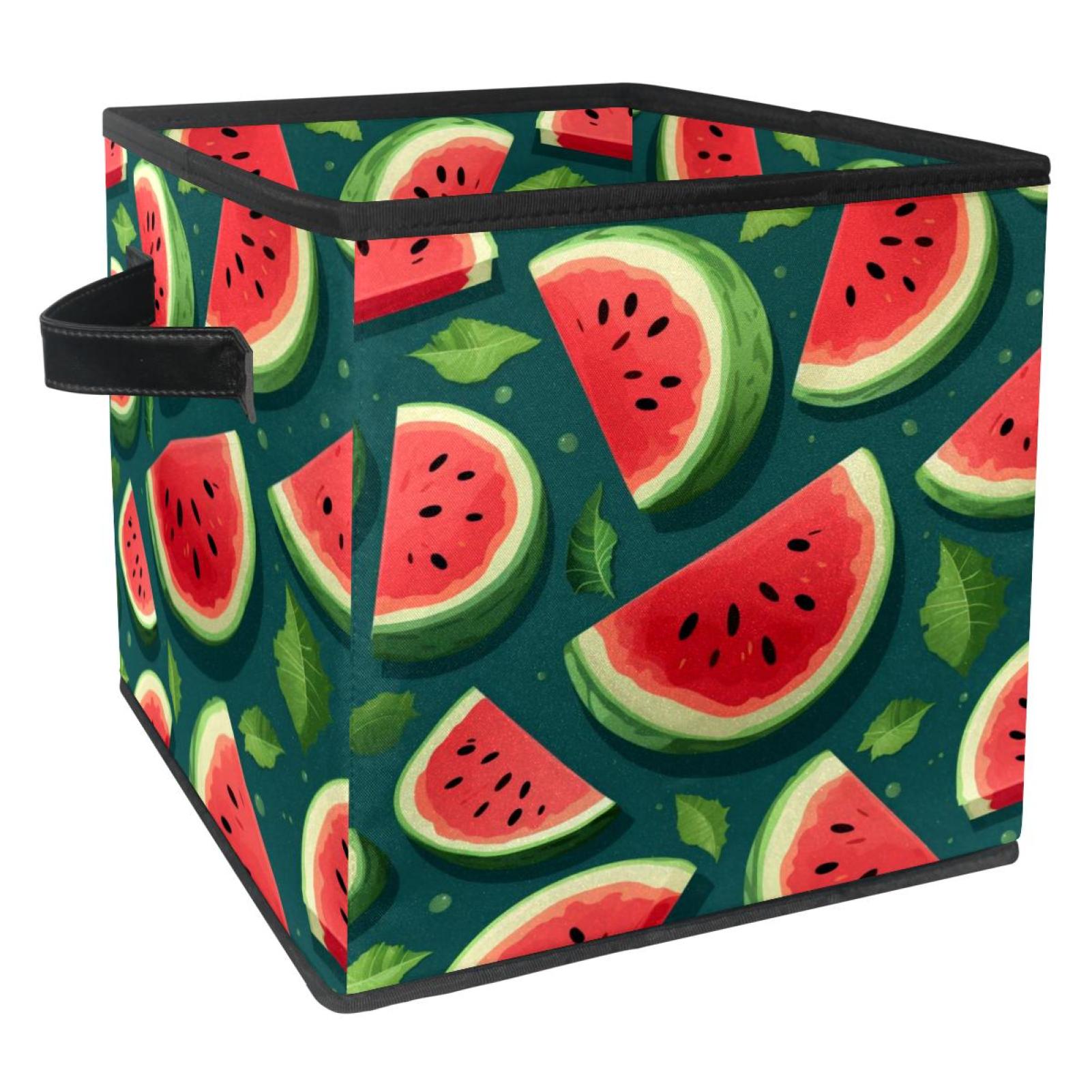 Watermelon Foldable Cube Organizer with Handle, 10.8