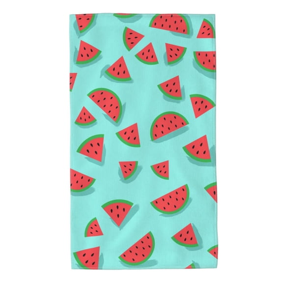 Watermelon Fruit Hand Towels for Bathroom Set of 2, Ultra Soft Absorbent Fingertip Towels for Bathroom Beach Kitchen Decorative Spa Gym Face Towel, 23.6x15.7in