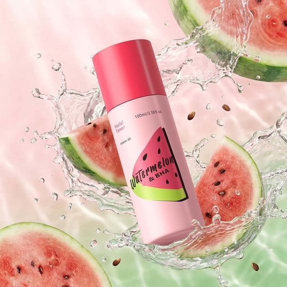 Watermelon Fruit Salicylic Acid Toner, 100ml, Replenishes Moisture, Refines Pores, Controls Oil, Gently Exfoliates for Hydrated, Smooth Skin, Travel-Friendly Bottle