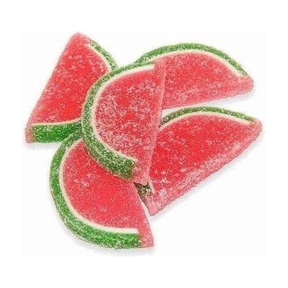 Watermelon Fruit Slices Candy, Soft Chewy Sugar-Coated Jelly Candy, 8 oz