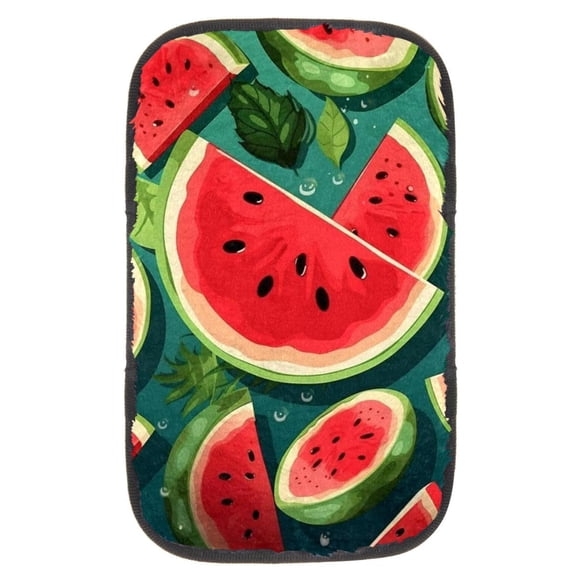 Watermelon Furry Printed 12.5x8.2 Inch Soft Comfortable Armrest Cover Car Armrest Pad Accessory