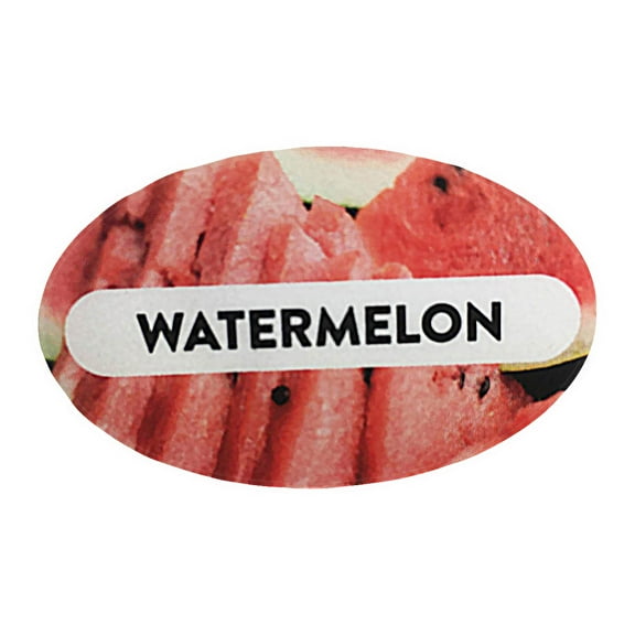 Watermelon Grocery Store Food Labels | 1.25 x 2" Inch Oval Shape | 500 Pack