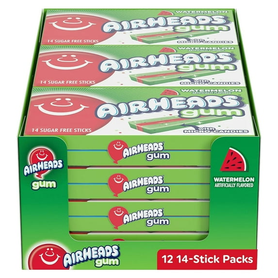 Watermelon Gum Bites - 14 Pieces per Bag (12 Bags)