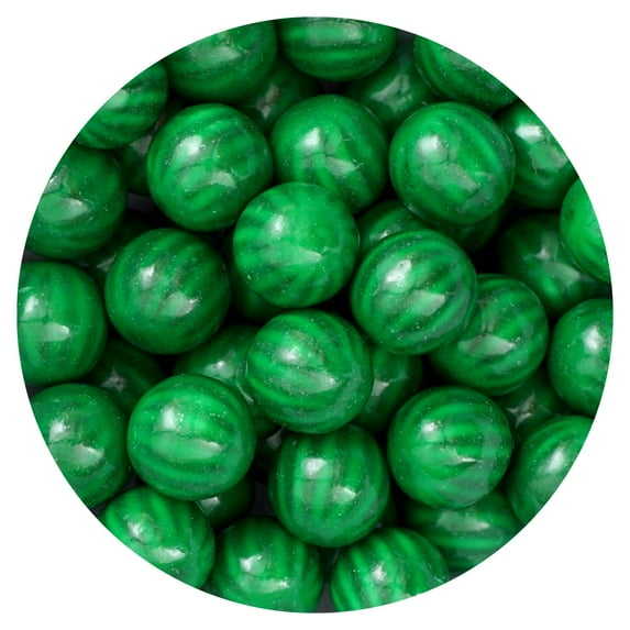 Watermelon Gumballs for Gumball Machine Refills, Watermelon Candy Large Gumballs, 1 Inch Gum Balls, Green Candy, The Hampton Popcorn & Candy Company