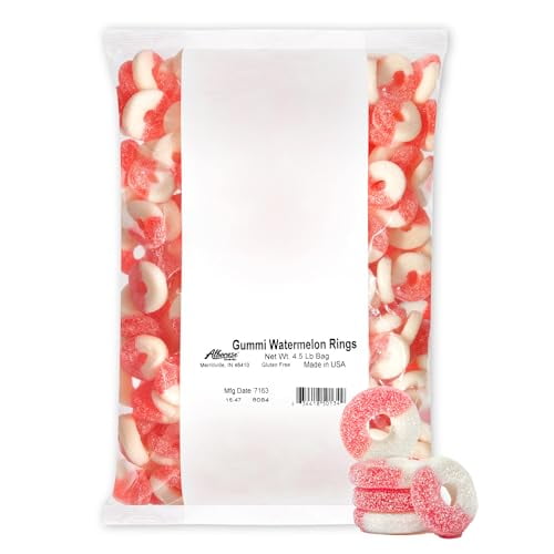 Gummi Watermelon Rings 4.5 pounds gummy rings bulk gummy candy