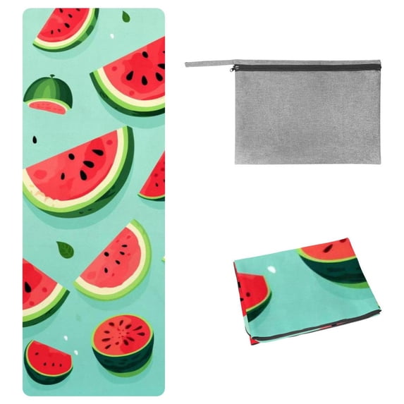 Watermelon Gym Towels with Storage Bag, 72.8"x26.8", Yoga, Pilates, Fitness - Yoga Towels, Gym Towel, Yoga Blanket Included
