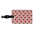thumbnail image 1 of Watermelon Hearts Pattern Faux Leather Travel Luggage Tag, 1 of 7