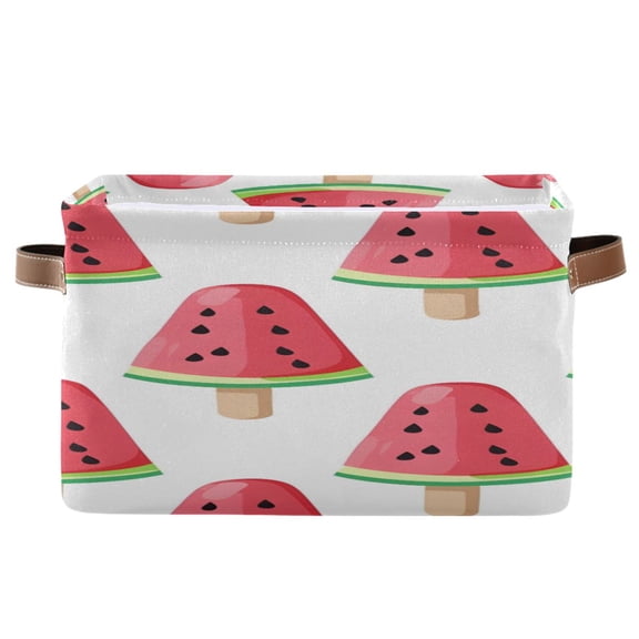 Watermelon Ice Sucker Square Storage Bins with Handles Collapsible Containing Box 1 Pack