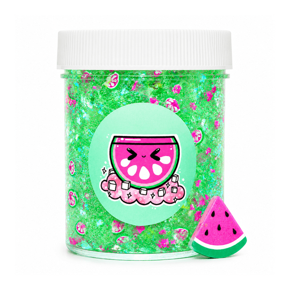 Hoshimi Slimes Watermelon Iced Refresher Slime - Scented Sugar Scrub Slime with Charm 4oz