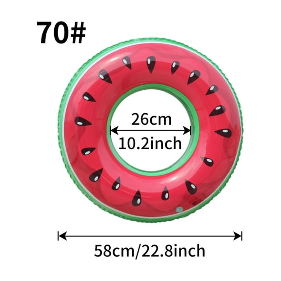 Watermelon Inflatable Swim Ring, PVC Summer Pool Float for Beach, Lake, and Outdoor Water Fun