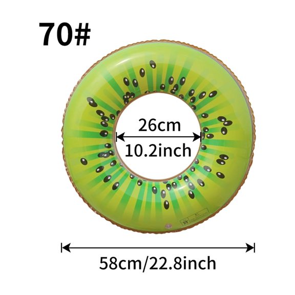 Watermelon Inflatable Swim Ring, PVC Summer Pool Float for Beach, Lake, and Outdoor Water Fun
