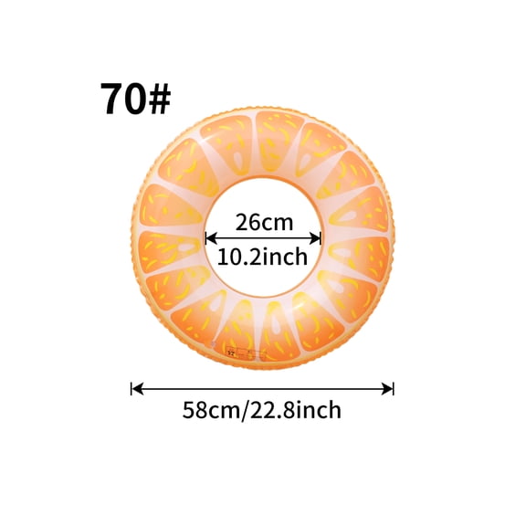 Watermelon Inflatable Swim Ring, PVC Summer Pool Float for Beach, Lake, and Outdoor Water Fun