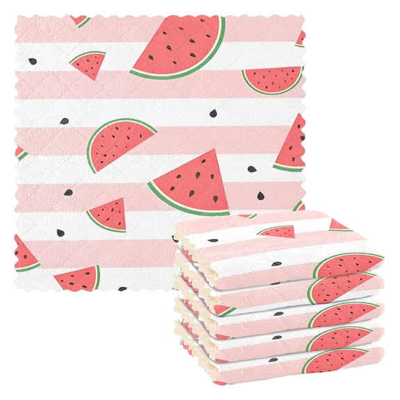 Watermelon Kitchen Cloth Dish Towels for Drying Washing Absorbent Dish Rags Reusable soft kitchen dishcloth set 6 Pack