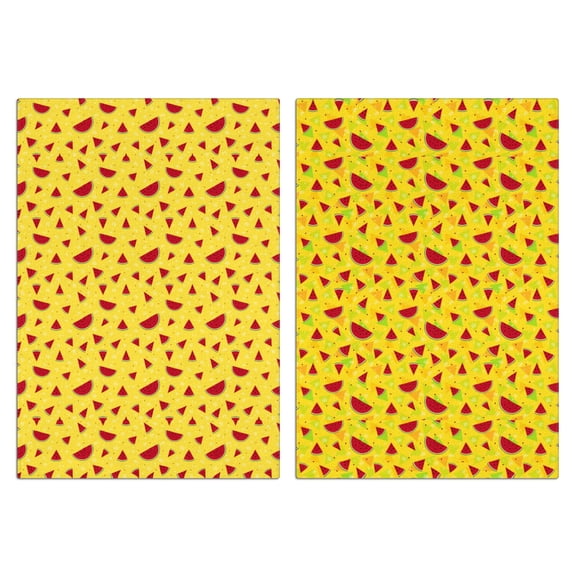 Watermelon Kitchen Towels Set of 2, Absorbent Dish Towels & Hand Towels - Soft Summer Tea Towels for Farmhouse Kitchen, Fruit Themed Bar Mops for Outdoor Entertaining