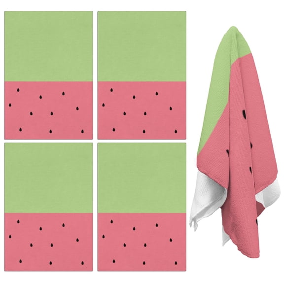 Watermelon Kitchen Towels Set of 2,Ultra Absorbent & Fast Drying Farmhouse Dish Towels 18x26 Inch,Decorative Hand Towels for Kitchen,Bathroom,Cooking,Baking,Housewarming Gift.