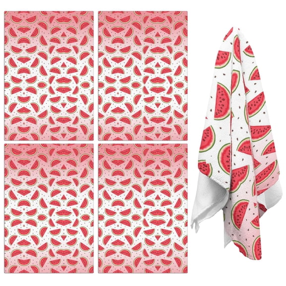 Watermelon Kitchen Towels Set of 2,Ultra Absorbent & Fast Drying Farmhouse Dish Towels 18x26 Inch,Decorative Hand Towels for Kitchen,Bathroom,Cooking,Baking,Housewarming Gift.