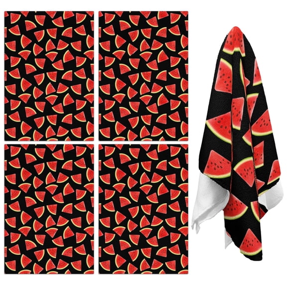 Watermelon Kitchen Towels Set of 2,Ultra Absorbent & Fast Drying Farmhouse Dish Towels 18x26 Inch,Decorative Hand Towels for Kitchen,Bathroom,Cooking,Baking,Housewarming Gift.