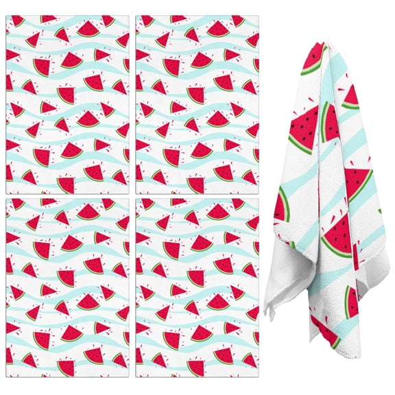 Watermelon Kitchen Towels Set of 2,Ultra Absorbent & Fast Drying Farmhouse Dish Towels 18x26 Inch,Decorative Hand Towels for Kitchen,Bathroom,Cooking,Baking,Housewarming Gift.