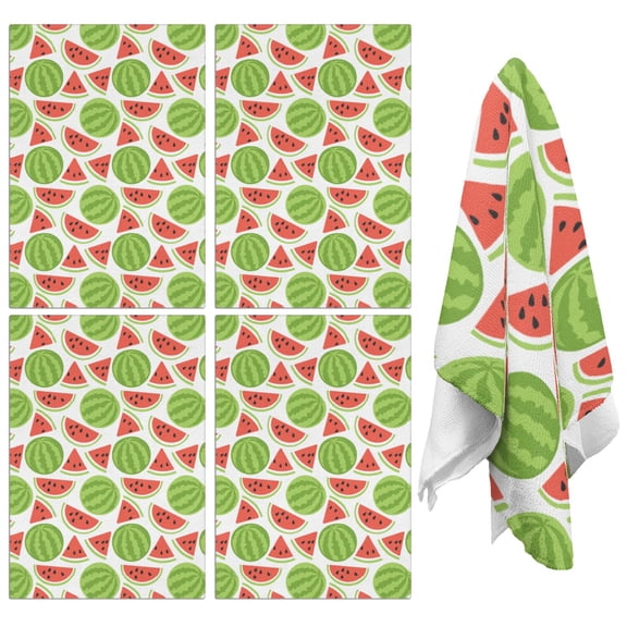 Watermelon Kitchen Towels Set of 2,Ultra Absorbent & Fast Drying Farmhouse Dish Towels 18x26 Inch,Decorative Hand Towels for Kitchen,Bathroom,Cooking,Baking,Housewarming Gift.