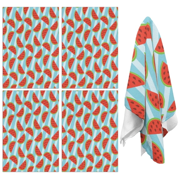 Watermelon Kitchen Towels Set of 2,Ultra Absorbent & Fast Drying Farmhouse Dish Towels 18x26 Inch,Decorative Hand Towels for Kitchen,Bathroom,Cooking,Baking,Housewarming Gift.