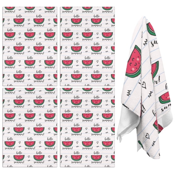 Watermelon Kitchen Towels Set of 2,Ultra Absorbent & Fast Drying Farmhouse Dish Towels 18x26 Inch,Decorative Hand Towels for Kitchen,Bathroom,Cooking,Baking,Housewarming Gift.