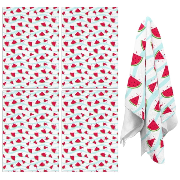 Watermelon Kitchen Towels Set of 2,Ultra Absorbent & Fast Drying Farmhouse Dish Towels 18x26 Inch,Decorative Hand Towels for Kitchen,Bathroom,Cooking,Baking,Housewarming Gift.