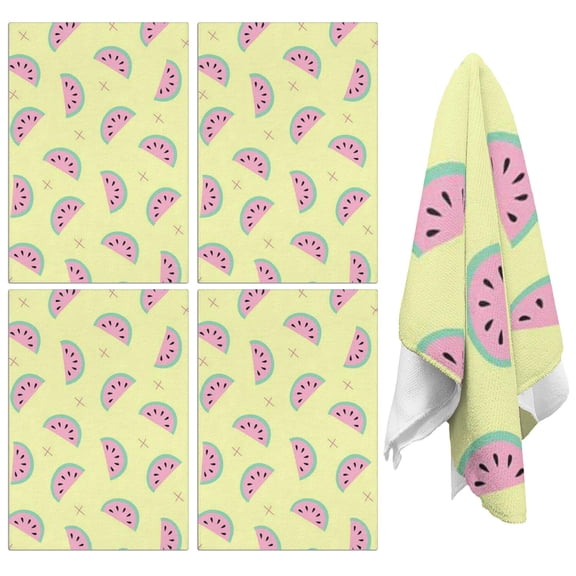 Watermelon Kitchen Towels Set of 2,Ultra Absorbent & Fast Drying Farmhouse Dish Towels 18x26 Inch,Decorative Hand Towels for Kitchen,Bathroom,Cooking,Baking,Housewarming Gift.