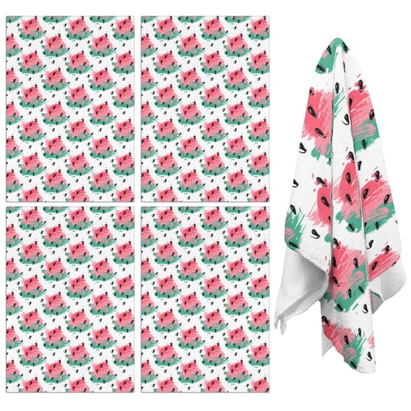 Watermelon Kitchen Towels Set of 2,Ultra Absorbent & Fast Drying Farmhouse Dish Towels 18x26 Inch,Decorative Hand Towels for Kitchen,Bathroom,Cooking,Baking,Housewarming Gift.