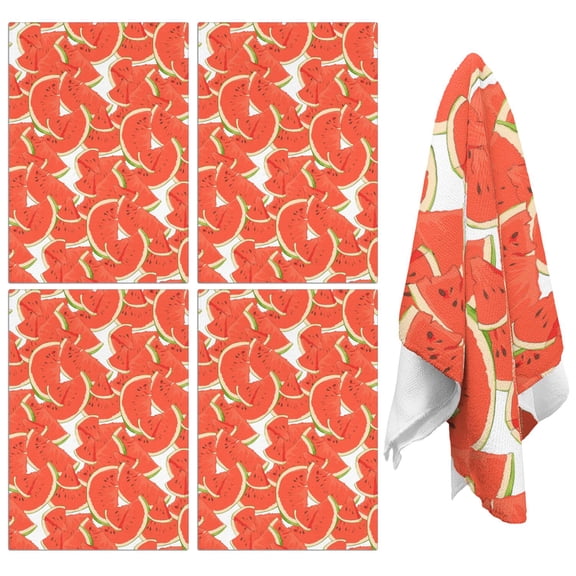 Watermelon Kitchen Towels Set of 2,Ultra Absorbent & Fast Drying Farmhouse Dish Towels 18x26 Inch,Decorative Hand Towels for Kitchen,Bathroom,Cooking,Baking,Housewarming Gift.
