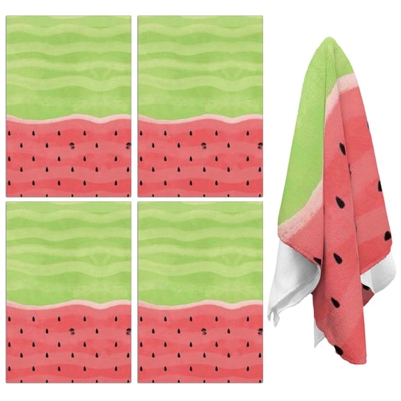 Watermelon Kitchen Towels Set of 2,Ultra Absorbent & Fast Drying Farmhouse Dish Towels 18x26 Inch,Decorative Hand Towels for Kitchen,Bathroom,Cooking,Baking,Housewarming Gift.