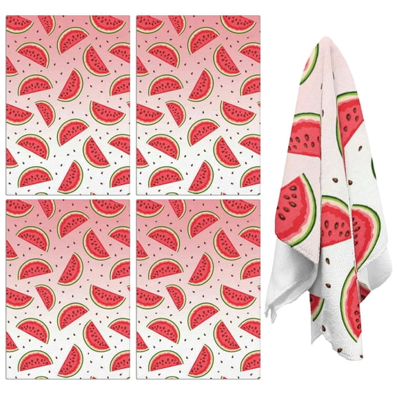 Watermelon Kitchen Towels Set of 2,Ultra Absorbent & Fast Drying Farmhouse Dish Towels 18x26 Inch,Decorative Hand Towels for Kitchen,Bathroom,Cooking,Baking,Housewarming Gift.