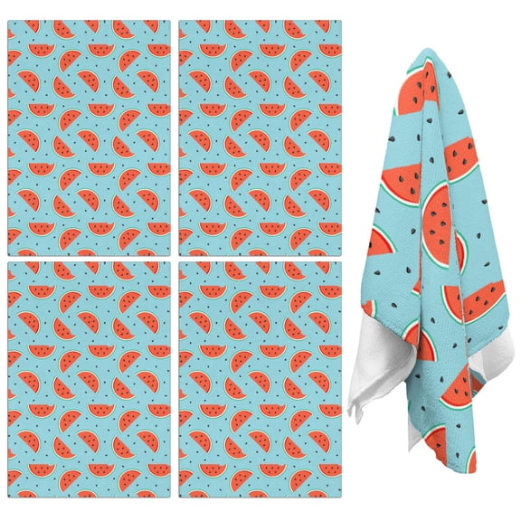 Watermelon Kitchen Towels Set of 2,Ultra Absorbent & Fast Drying Farmhouse Dish Towels 18x26 Inch,Decorative Hand Towels for Kitchen,Bathroom,Cooking,Baking,Housewarming Gift.