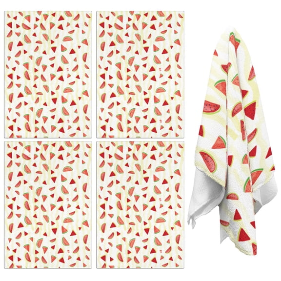 Watermelon Kitchen Towels Set of 2,Ultra Absorbent & Fast Drying Farmhouse Dish Towels 18x26 Inch,Decorative Hand Towels for Kitchen,Bathroom,Cooking,Baking,Housewarming Gift.