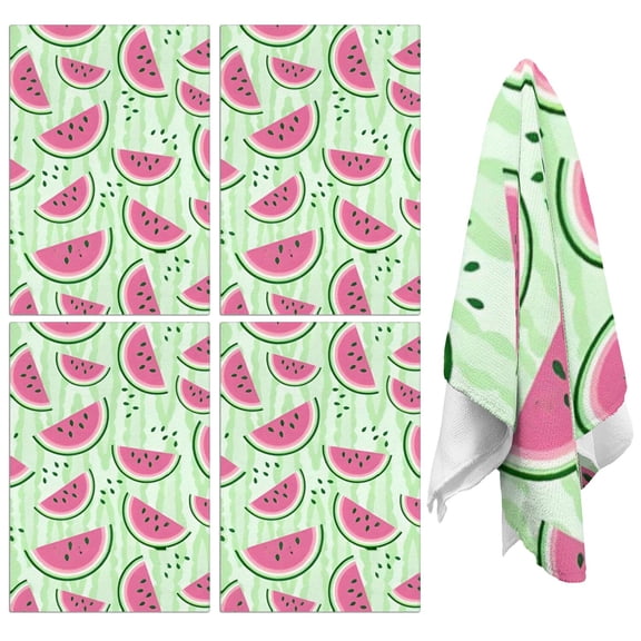 Watermelon Kitchen Towels Set of 2,Ultra Absorbent & Fast Drying Farmhouse Dish Towels 18x26 Inch,Decorative Hand Towels for Kitchen,Bathroom,Cooking,Baking,Housewarming Gift.