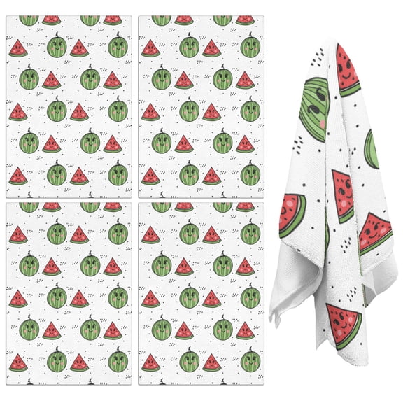 Watermelon Kitchen Towels Set of 2,Ultra Absorbent & Fast Drying Farmhouse Dish Towels 18x26 Inch,Decorative Hand Towels for Kitchen,Bathroom,Cooking,Baking,Housewarming Gift.