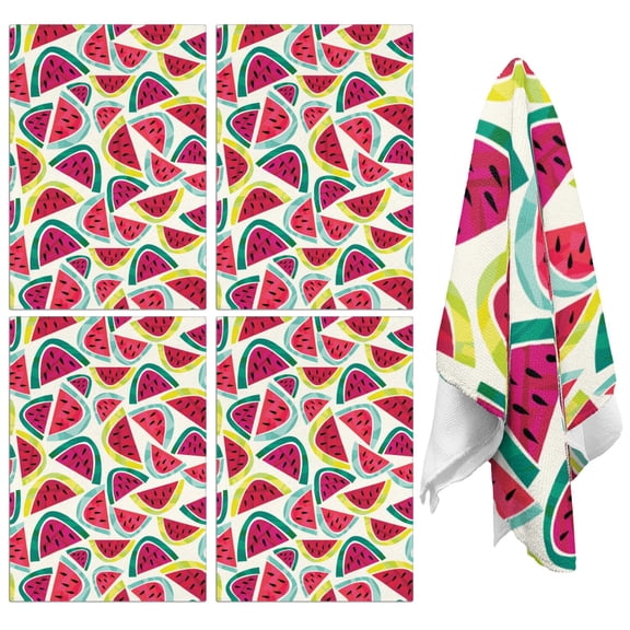 Watermelon Kitchen Towels Set of 2,Ultra Absorbent & Fast Drying Farmhouse Dish Towels 18x26 Inch,Decorative Hand Towels for Kitchen,Bathroom,Cooking,Baking,Housewarming Gift.