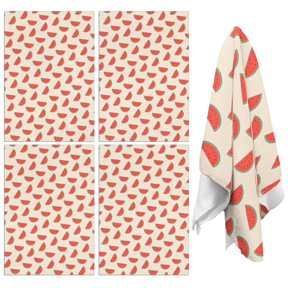 Watermelon Kitchen Towels Set of 2,Ultra Absorbent & Fast Drying Farmhouse Dish Towels 18x26 Inch,Decorative Hand Towels for Kitchen,Bathroom,Cooking,Baking,Housewarming Gift.