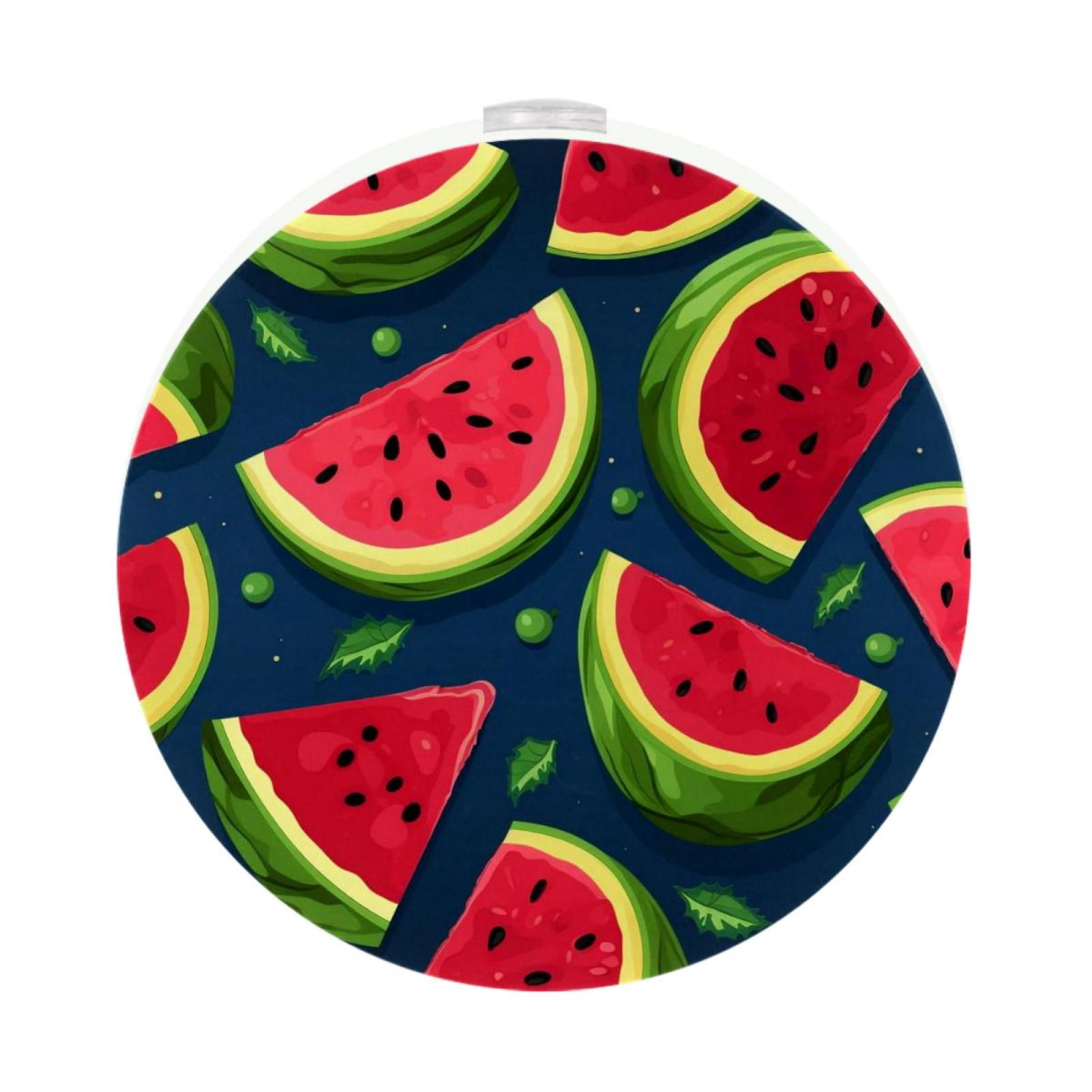 Watermelon LED Round Night Light- Set of 2, Portable Rechargeable Mini ...