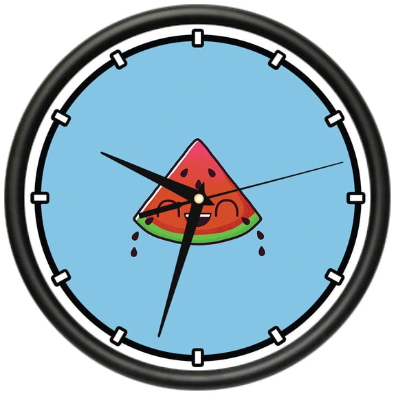 Watermelon Laugh Design Wall Clock | Precision Quartz Movement | Décor For School Class Office Bedroom Decoration