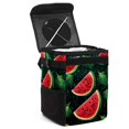 thumbnail image 1 of Watermelon Leak-Proof Foldable Car Garbage Can with Lid and Hanging Storage Bag - Mini Trash Can for Car Trash Can, 1 of 1