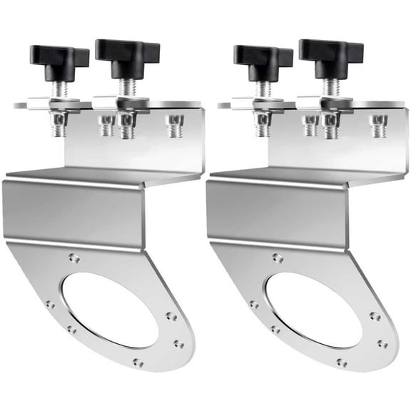 Watermelon Light Under Glow Frame Brackets,12 Gauge 304 Stainless Steel 45 Angled Outward-Facing Frame Bracket w/Watermelon Light Hole for Semi ,Mirror Polished,2pack