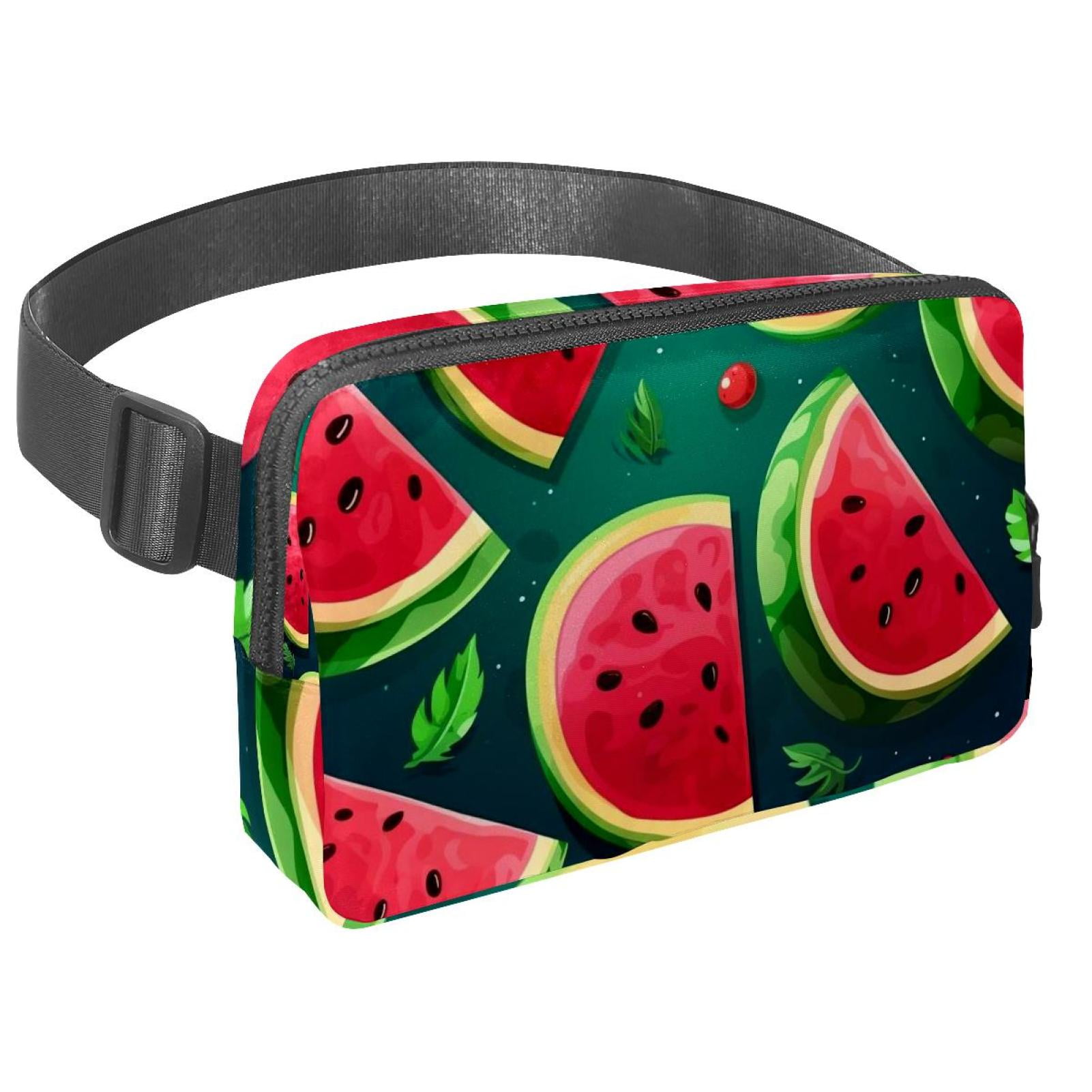 Watermelon Lightweight Adjustable Waist Bag with Extension Strap - Unisex Fanny Pack