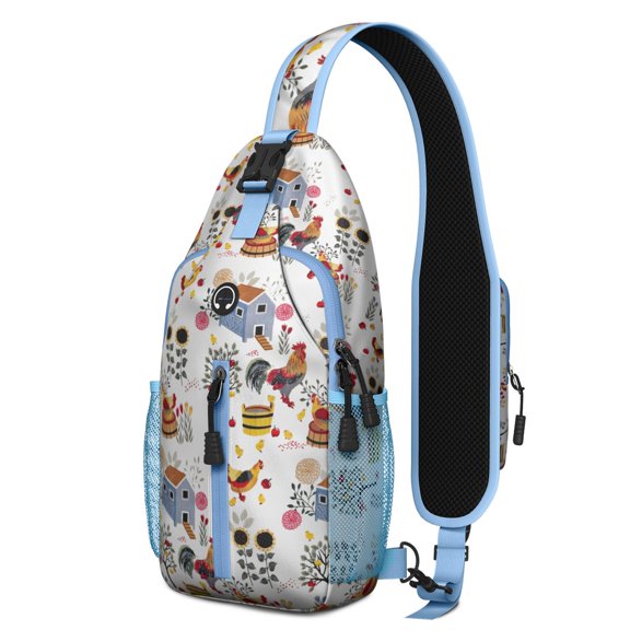 Watermelon Lovers Sling Backpack with Refreshing Summer Fruit and Sunshine Design – Durable Crossbody Bag Featuring Adjustable Strap, Breathable Back, Secure Zippers