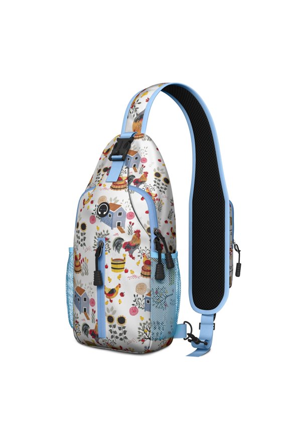 Watermelon Lovers Sling Backpack with Refreshing Summer Fruit and Sunshine Design – Durable Crossbody Bag Featuring Adjustable Strap, Breathable Back, Secure Zippers