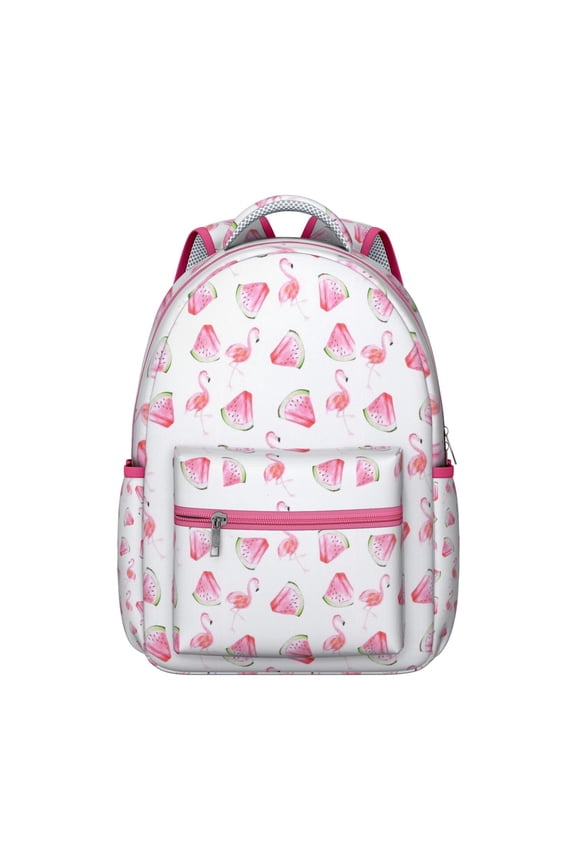 Watermelon Lovers Waterproof Backpack - Cute Ergonomic Student Bag with Breathable Straps & Sunshine Print for Daily Use