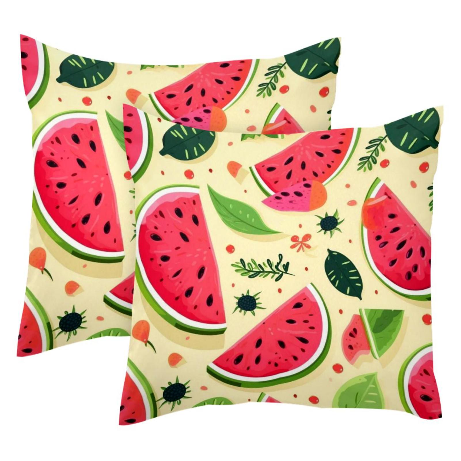 Watermelon Luxurious Velvet Throw Pillow Inserts 2PCS Chair Pillow