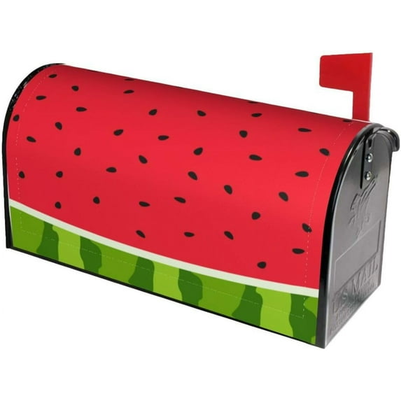 Watermelon Mailbox Covers, Magnetic Post Box Cover Wraps Standard Size 21x18 in for Garden Yard Decor