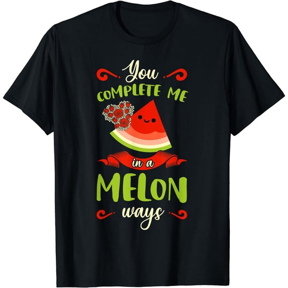 Watermelon Melon Summer Vacation Season Fruit Lover T-Shirt Black 3X-Large